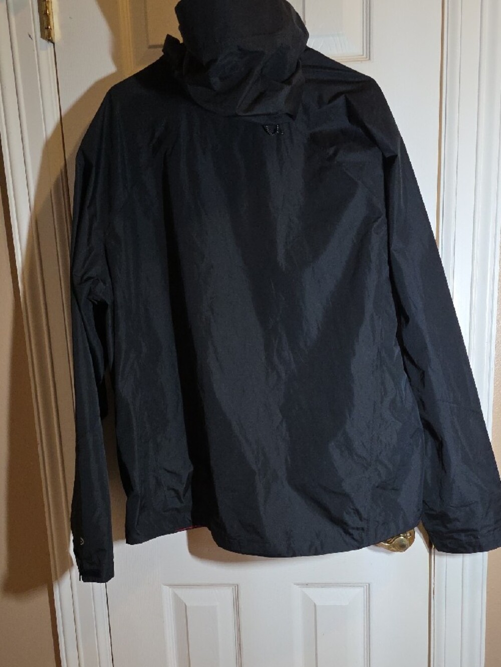 Champion Men's Black Hooded Raincoat with Red Trim - Picture 10 of 10